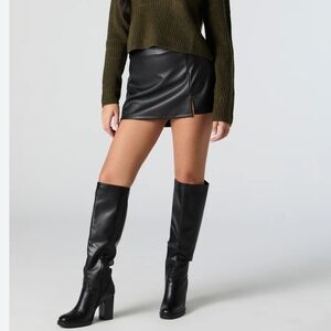 Charlotte Russe Black "Leather" Mini Skirt